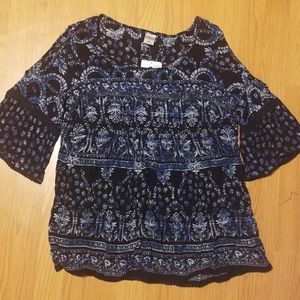 🌸Bila Open Shoulder Blue Blouse